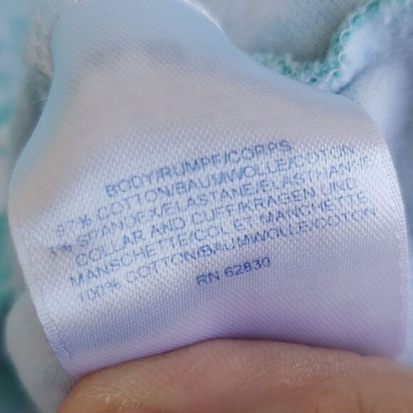 Lands' End Tropical Print Floral Teal White Top Sz XL (18) - Picture 4 of 6